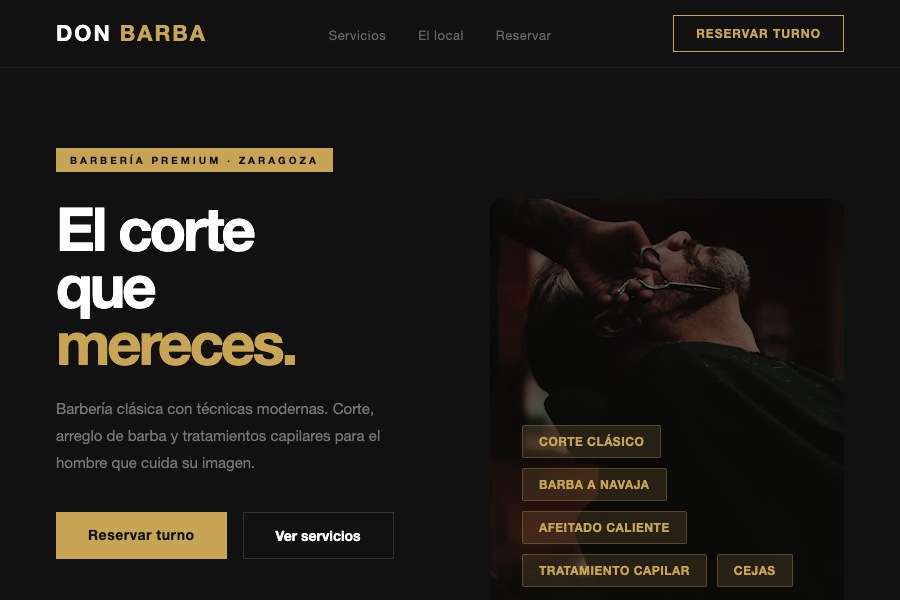 Web barbería