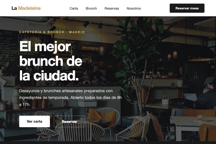 Web cafetería