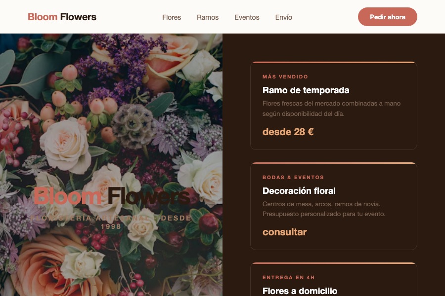 Web floristería