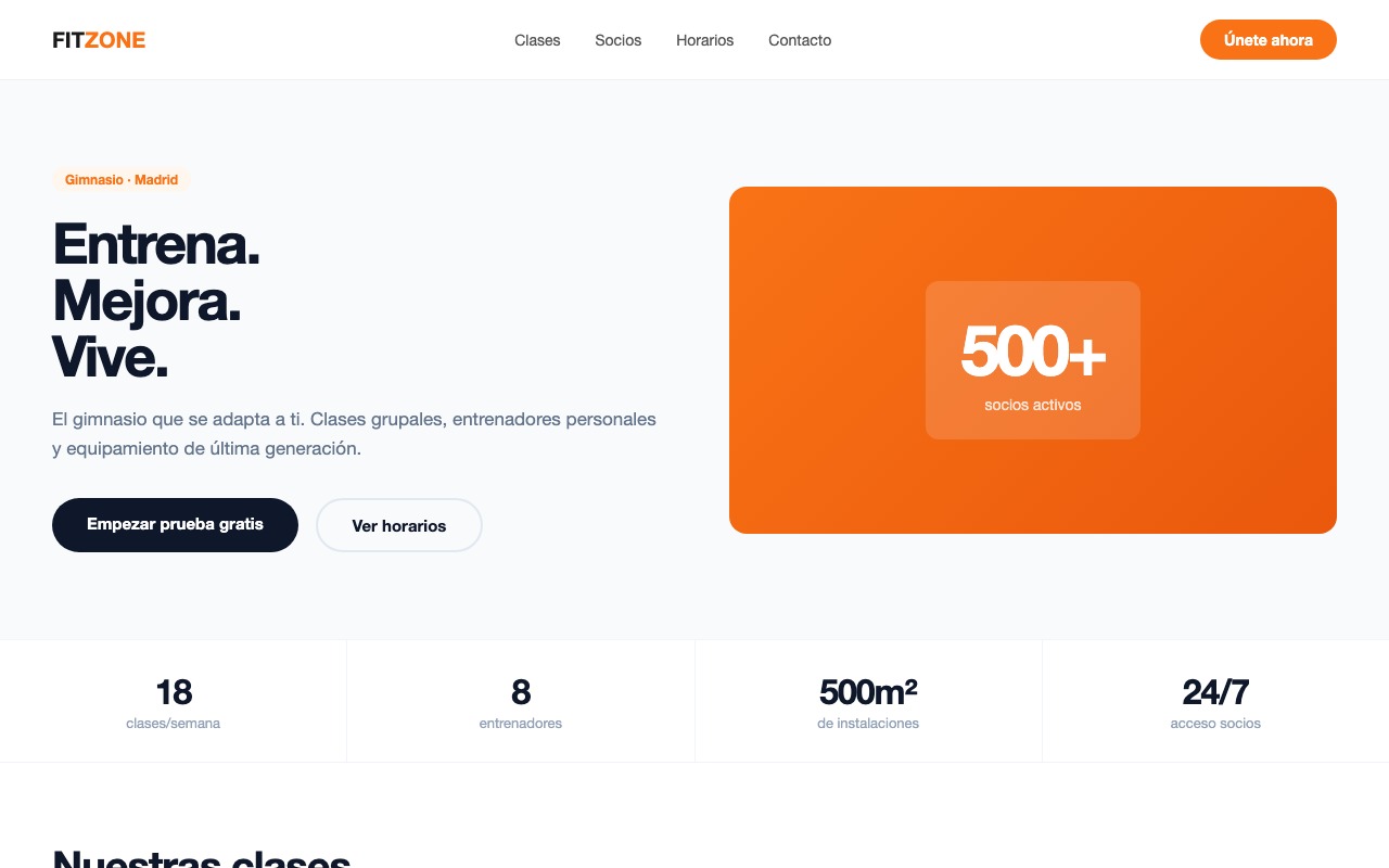 Web gimnasio