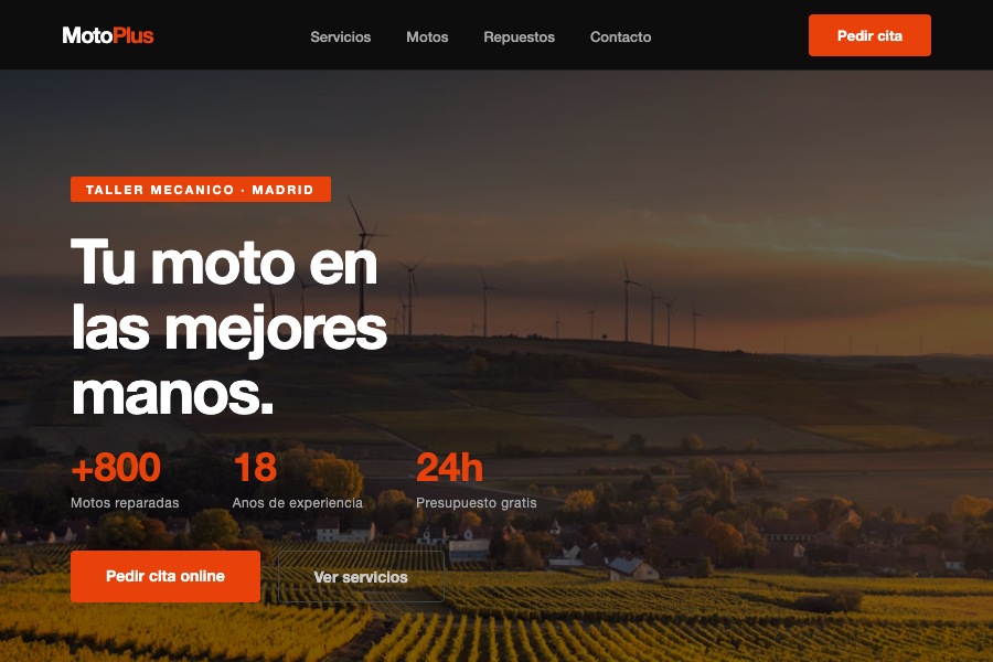 Web taller industrial