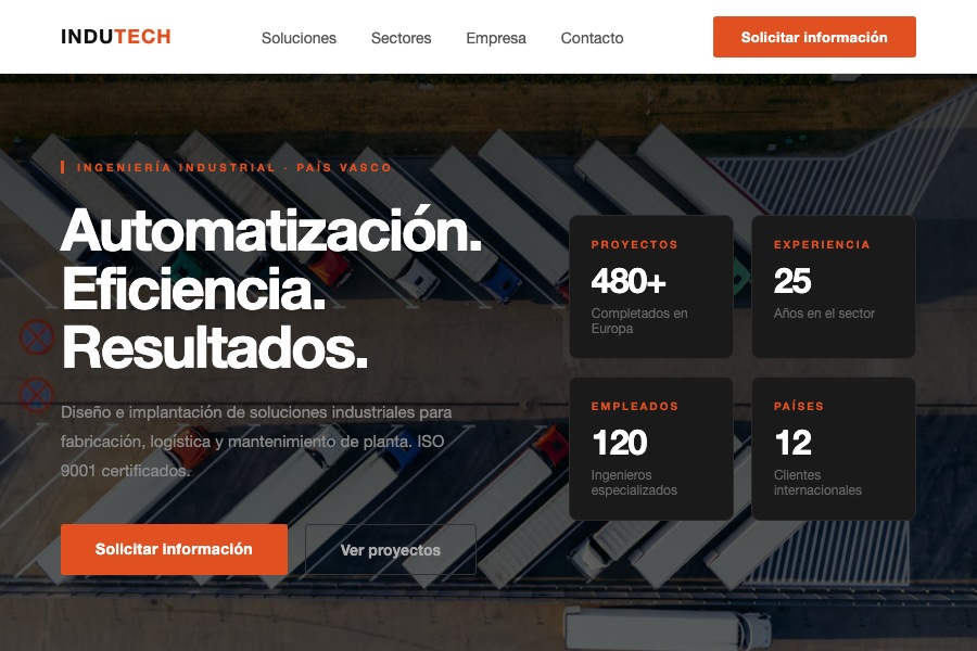 Web empresa industrial