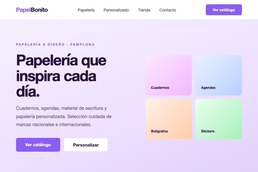 Web papelería