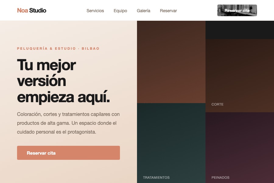 Web peluquería